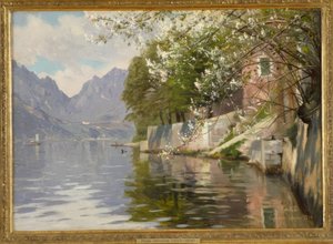 Forårsdag ved Luganosøen af Peder Monsted