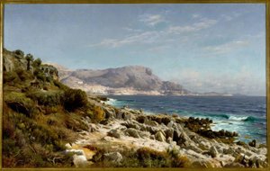 Kyst nær Monte Carlo af Peder Monsted