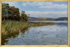 En sommerdag ved søen af Peder Monsted