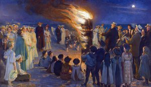 Veillee de Saint Jean sur la plage de Skagen (Danemark) - Midsummer