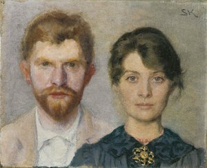Double portrait of Marie and Peder Severin Krøyer, 1890. af Peder Severin Krøyer