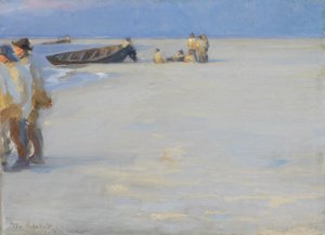 Fiskere på Skagens nordlige strand. Sommeraften af Peder Severin Krøyer