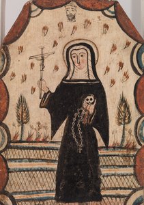 Sankt Rita af Cascia, ca. 1815 (vandbaseret maling på træpanel) af Pedro Antonio Frésquis