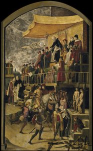 Saint Dominic præsiderer over en Auto da Fe, ca. 1495