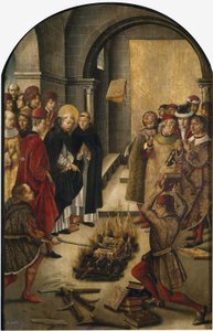 St. Dominic de Guzman og albigenserne af Pedro Berruguete