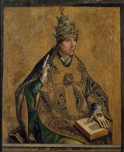 le Pape Gregoire Ier le Grand - Sankt Gregor den Store - Berruguete, Pedro (1450-1503) - ca. 1495 - Olie på træ - 85,5x70 - Nationalmuseet for kunst i Catalonien, Barcelona af Pedro Berruguete