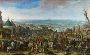 Soldater i en lejr (kobber)