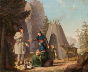 The Costumes of the Lapponians, ca. 1800 (olie på lærred) af Pehr Hilleström