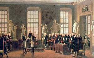 Gustav IV Adolfs besøg på Kunstakademiet i 1797 af Pehr Hilleström