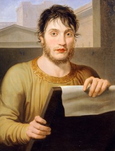 Giuseppe Guizzardi i antik kjole, af Pelagius Palagi (1775-1860), olie på lærred, 60x47 cm af Pelagio Palagi