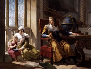 Newtons opdagelse af lysets brydning, 1827.
