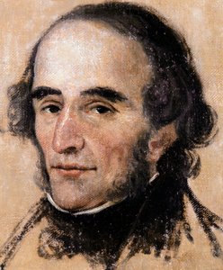 Portræt af Nicolo Paganini (1782-1840) italiensk violinist og komponist. Maleri af Pelagius Palagi (1775-1860). Genova, museum for moderne kunst.