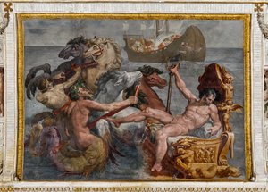Neptun og skibet af Ulysses, detalje fra Room of Polyphemus