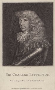 Sir Charles Lyttelton, engelsk politiker og kolonialguvernør i Jamaica (gravering)