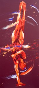 Gymnast Six, 2011 (olie på lærred) af Penny Warden