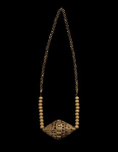 Halskæde, ca. 1900 (guld) af People Fulani