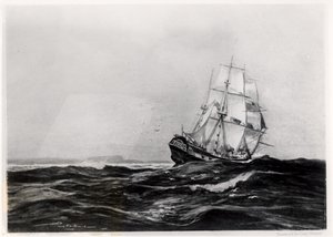 The Endeavour at Sea, 1900, indgraveret af Lowy