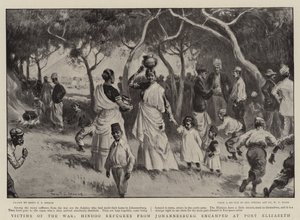 Krigens ofre, hindu-flygtninge fra Johannesburg slog lejr ved Port Elizabeth af Percy F.S. Spence