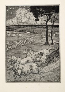 A Canine Sheep Stealer, fra A Hundred Anecdotes of Animals, pub. 1924