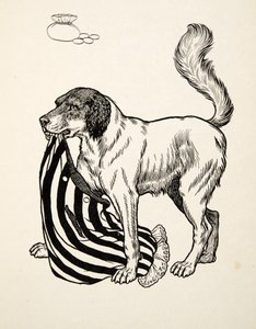 A Good FINder, fra A Hundred Anecdotes of Animals, pub. 1924 (gravering) af Percy J. Billingshurst