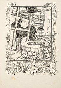 Drawing Water, fra A Hundred Anecdotes of Animals, pub. 1924 af Percy J. Billingshurst