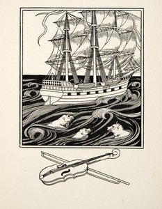 Musical Seals, fra A Hundred Anecdotes of Animals, pub. 1924 (gravering) af Percy J. Billingshurst