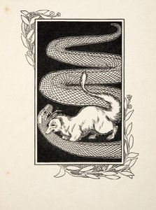 Snake Destroyers, fra A Hundred Anecdotes of Animals, pub. 1924 (gravering) af Percy J. Billingshurst