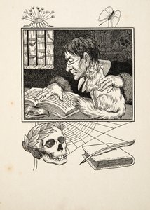 Sonnini og hans kat, fra A Hundred Anecdotes of Animals, pub. 1924 af Percy J. Billingshurst