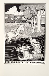 The Ass Loaded with Sponges, fra Fontaine Fables, pub. 1905