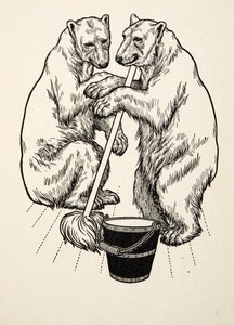 The Bear Cubs, fra A Hundred Anecdotes of Animals, pub. 1924 af Percy J. Billingshurst