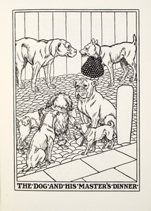 The Dog and his Masters Dinner, fra Fontaine Fables, pub. 1905