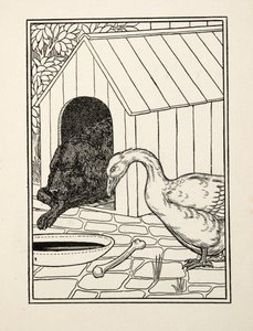 The Dog and the Goose, fra Hundrede anekdoter af dyr, pub. 1924 af Percy J. Billingshurst