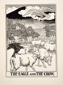 The Eagle and the Crow, fra A Hundred Fables of Aesop, pub.1903