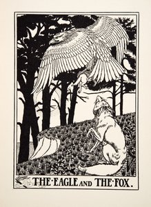The Eagle and the Fox, fra A Hundred Fables of Aesop, pub.1903