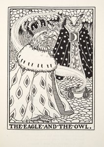 The Eagle and the Owl, fra Fontaine Fables, pub. 1905 af Percy J. Billingshurst