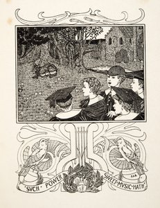Musikkens kraft, fra A Hundred Anecdotes of Animals, udgivet af A Hundred Anecdotes of Animals, pub. 1924 (gravering) af Percy J. Billingshurst