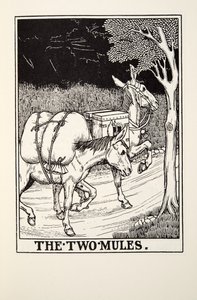 The Two Mules, fra Fontaine Fables, pub. 1905