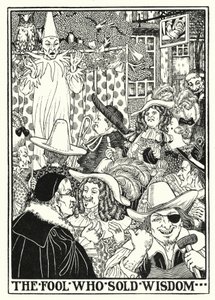 Fables of La Fontaine: Narsen, der solgte visdom (litho)