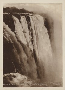 Victoria Falls, The Main Fall fra Cataract Island (s/h foto) af Percy M. Clark
