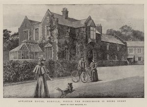 Appleton House, Norfolk, hvor bryllupsrejsen tilbringes af Percy Macquoid