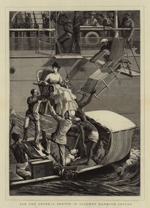 For the Shore, en skitse i Colombo Harbour, Ceylon af Percy Macquoid