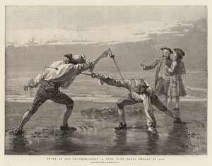 Typer af gammel sværdmandskab, en duel med små sværd i 1760