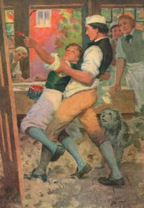 Illustration til Adam Bede af George Eliot (farvelitografi)