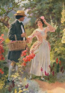 Illustration til Adam Bede af George Eliot (farvelitografi)