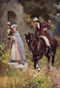 Illustration til Wuthering Heights af Emily Bronte (farve litho)