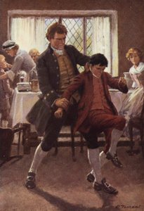 Illustration til Wuthering Heights af Emily Bronte (farve litho) af Percy Tarrant