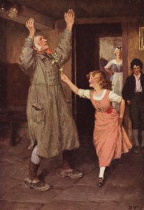 Illustration til Wuthering Heights af Emily Bronte (farve litho) af Percy Tarrant