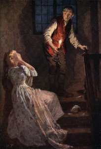 Illustration til Wuthering Heights af Emily Bronte (farve litho)