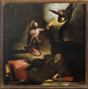 Passion of Christ: Agony in Getsemane Have (olie på træ af Perino del Vaga