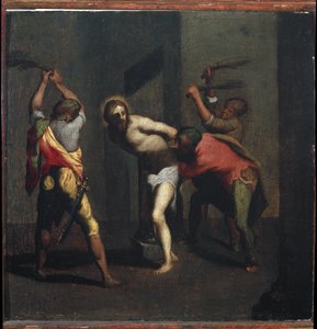 Passion of Christ: The Flogging (olie på træ